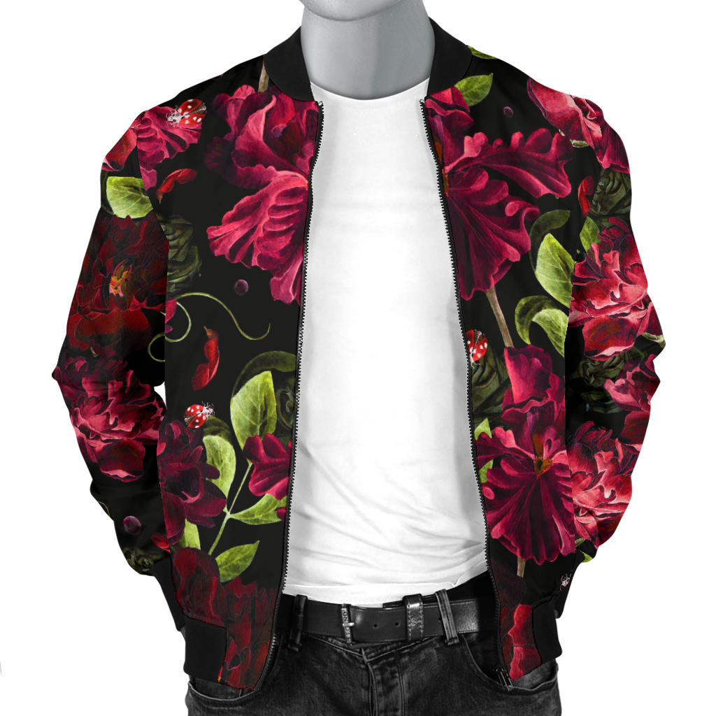 Iris Pattern Print Design IR03 Men Bomber Jacket