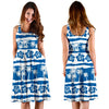 Hawaiian Themed Pattern Print Design H021 Midi Dress