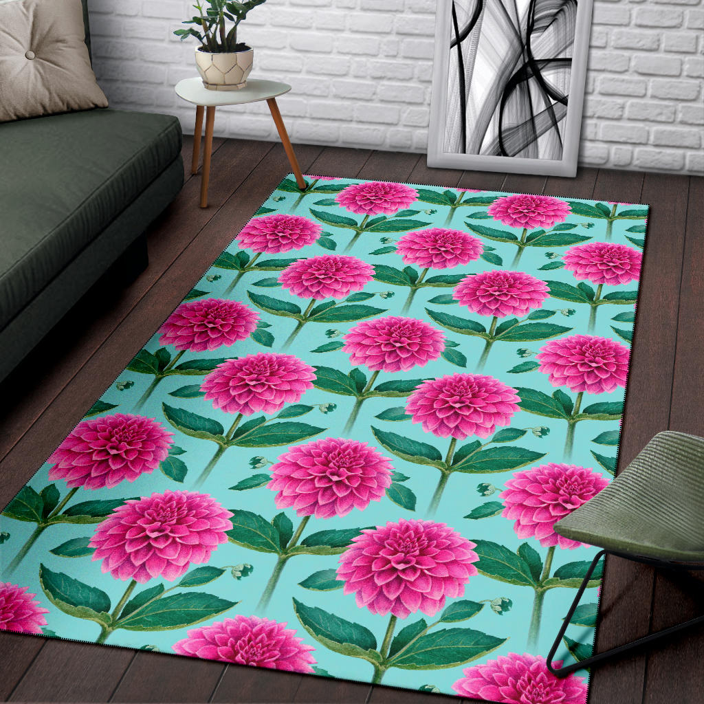 Dahlia Pattern Print Design DH08 Area Rugs