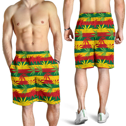 Rasta Pattern Print Design A03 Mens Shorts