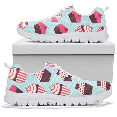 CupCake Print Pattern Sneakers White Bottom Shoes