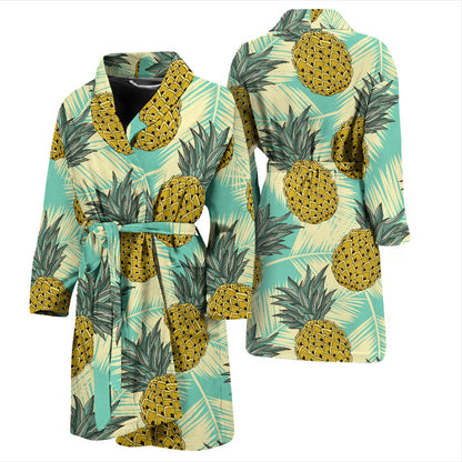 Pineapple Pattern Print Design PP03 Men Bathrobe