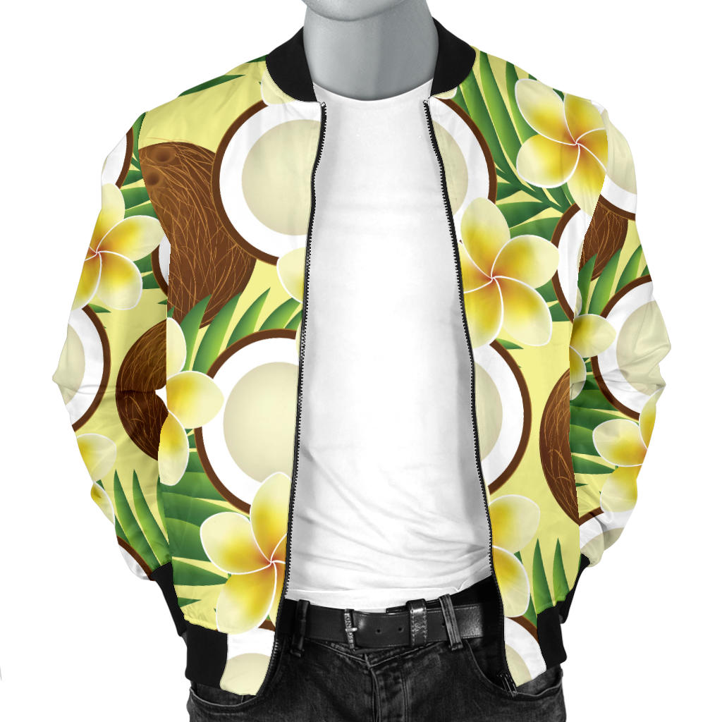 Coconut Pattern Print Design CN02 Men Bomber Jacket
