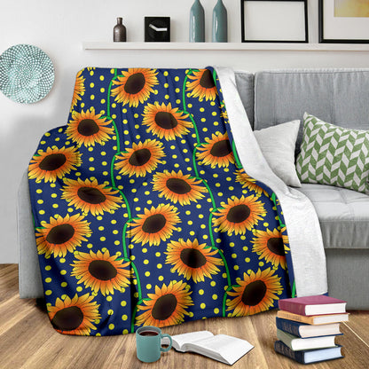Sunflower Pattern Print Design SF03 Fleece Blanket