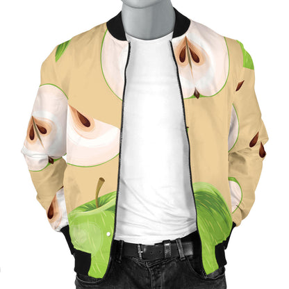 Apple Pattern Print Design AP07 Men Bomber Jacket