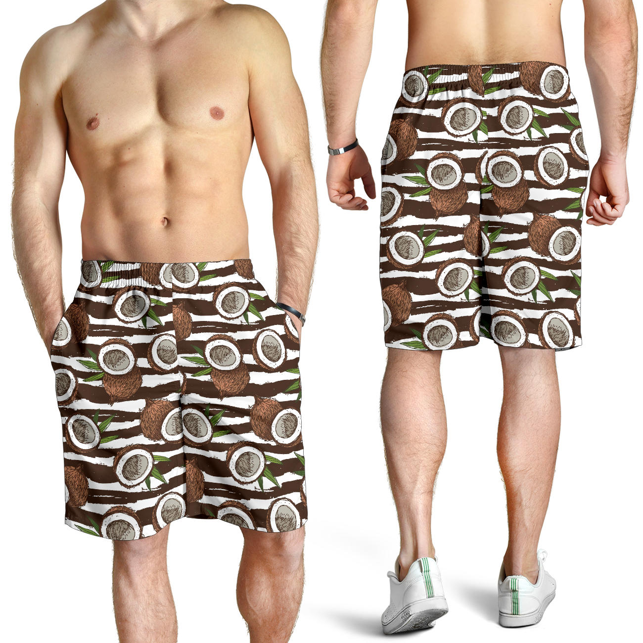 Coconut Pattern Print Design CN04 Mens Shorts