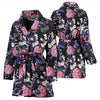 Hydrangea Pattern Print Design HD04 Women Bathrobe