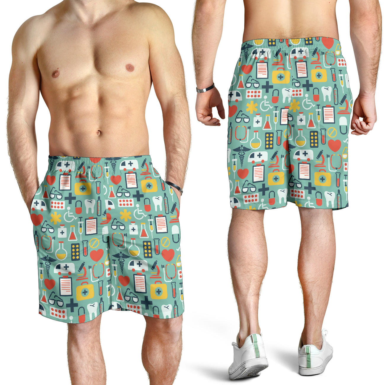 Medical Pattern Print Design 02 Mens Shorts