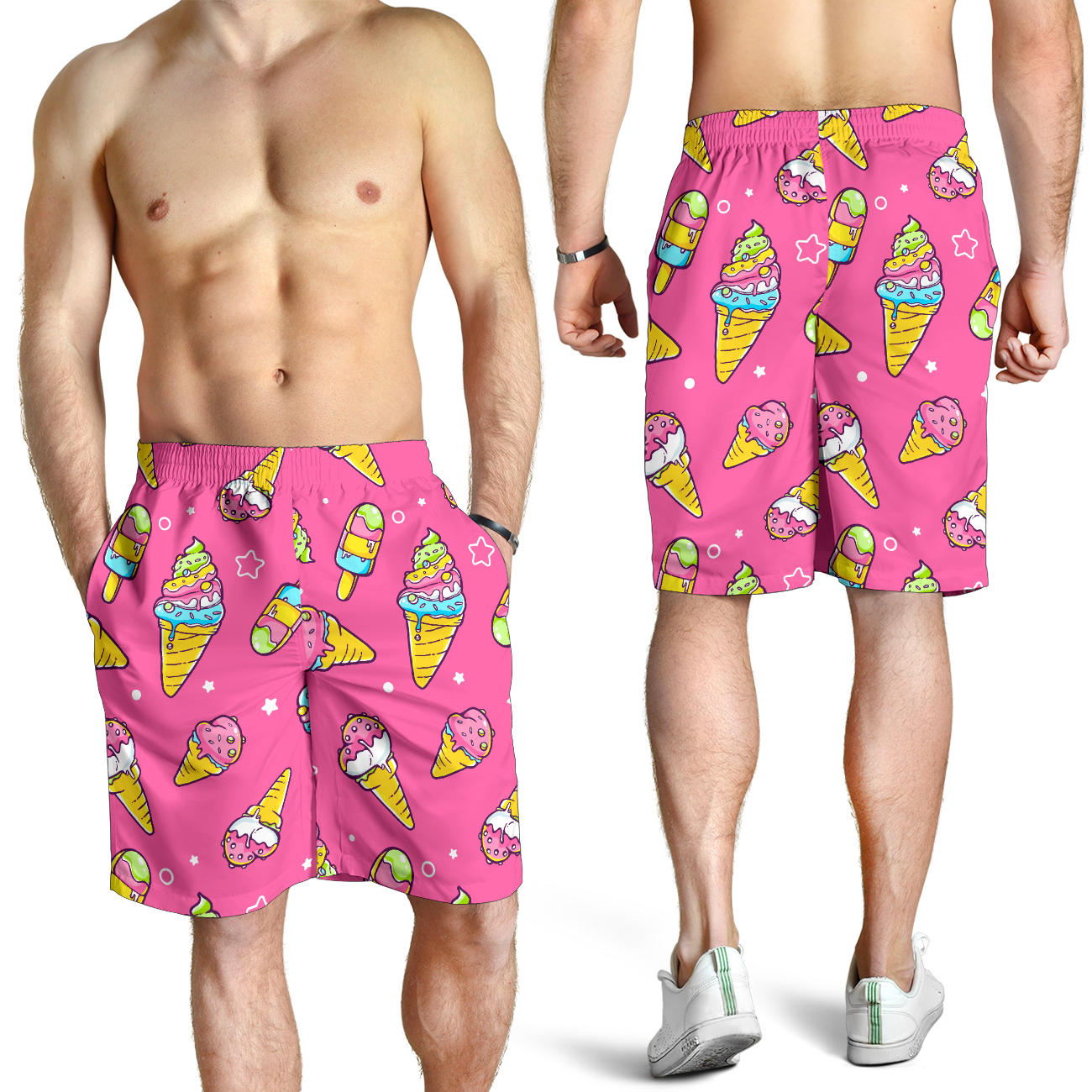 Ice Cream Pattern Print Design IC04 Mens Shorts