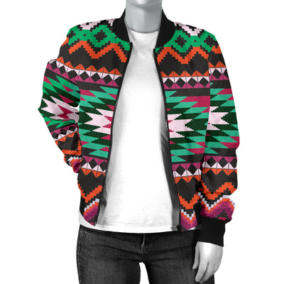 Mexican Pattern Print Design 01 Women's Bomber Jacket