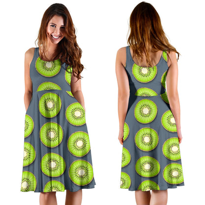 Kiwi Pattern Print Design KW06 Midi Dress
