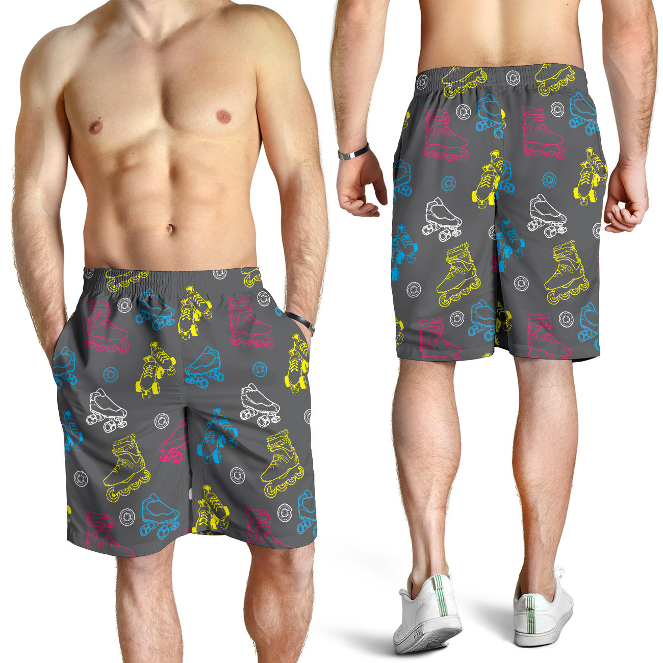 Roller skate Pattern Print Design A02 Mens Shorts