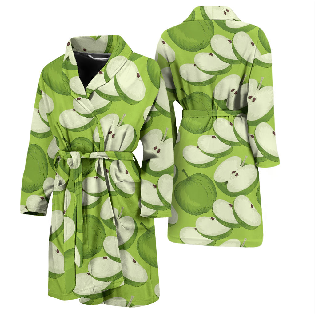 Apple Pattern Print Design AP010 Men Bathrobe