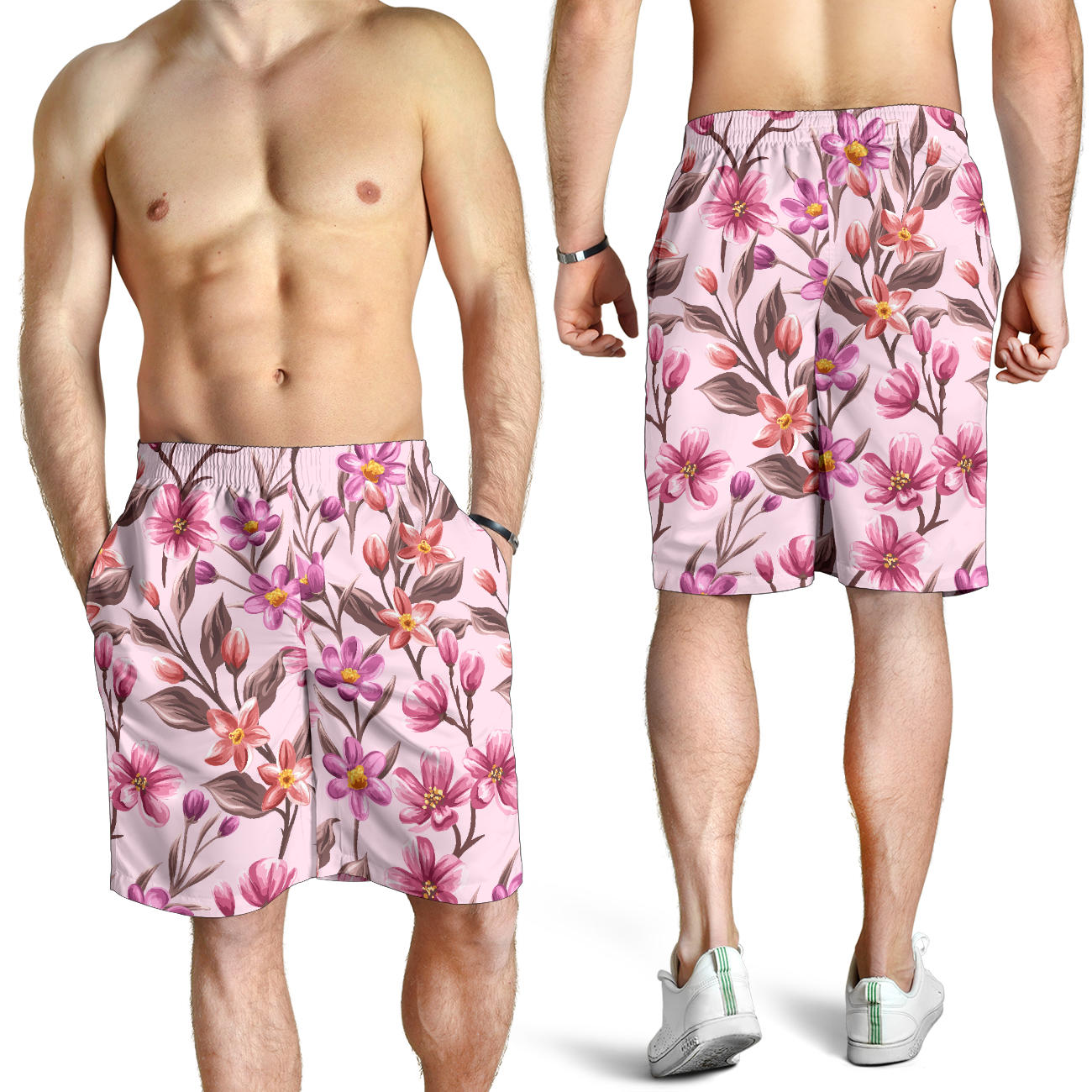 Summer Floral Pattern Print Design SF09 Mens Shorts
