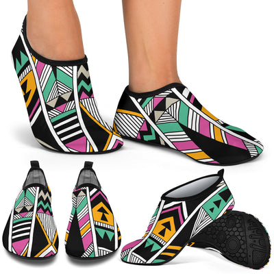 Tribal Aztec Triangle Aqua Water Shoes