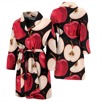 Apple Pattern Print Design AP02 Men Bathrobe