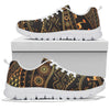 Gold African Design Sneakers White Bottom Shoes