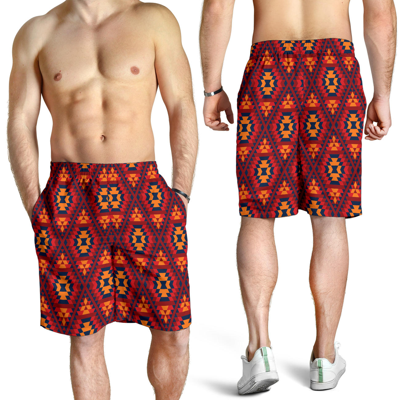 Navajo Pattern Print Design A03 Mens Shorts