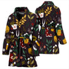 Gardening Pattern Print Design G05 Women Bathrobe