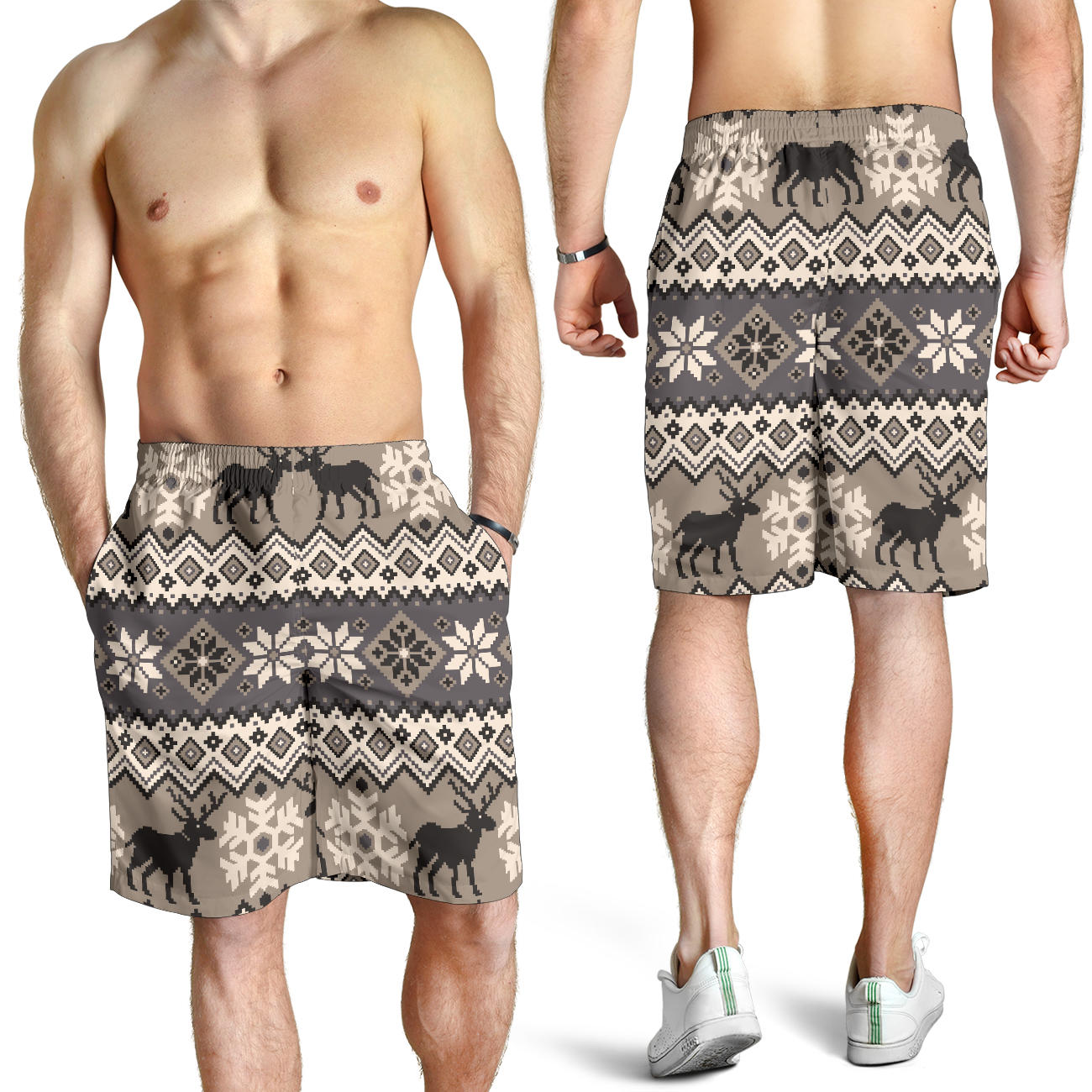 Nordic Pattern Print Design A01 Mens Shorts