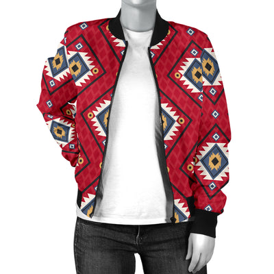 Aztec Pattern Print Design 10 Women's Bomber Jacket