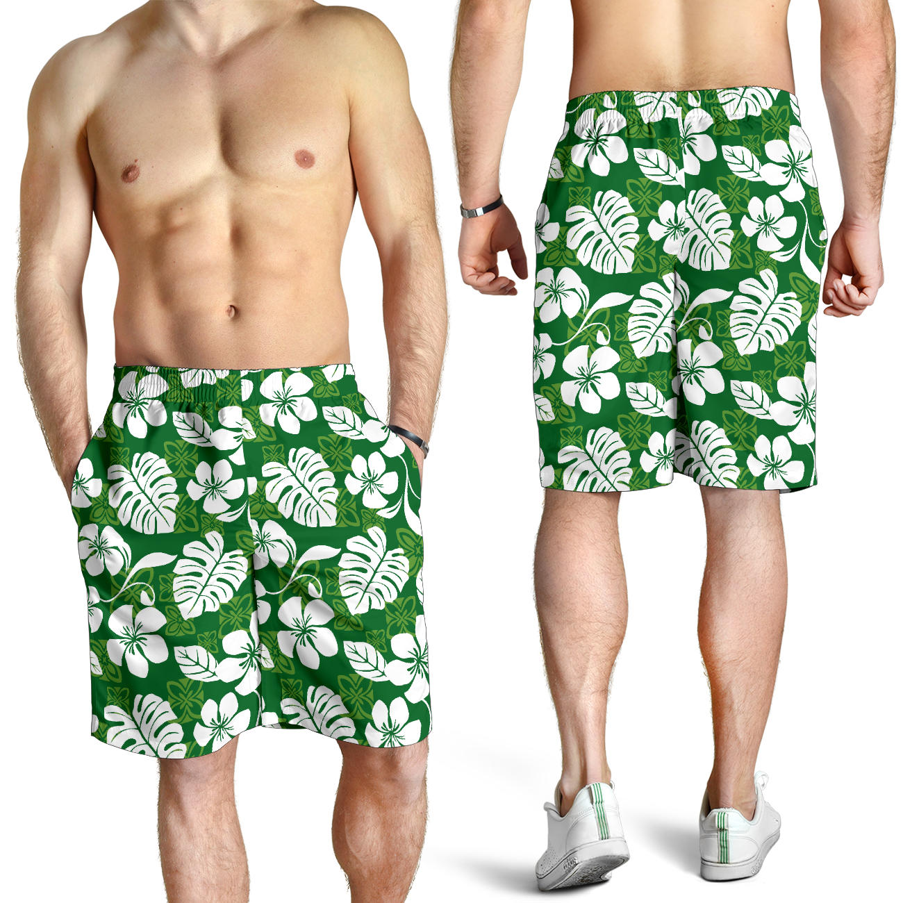 Hawaiian Themed Pattern Print Design H016 Mens Shorts