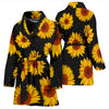 Sunflower Pattern Print Design SF09 Women Bathrobe