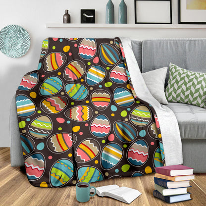 Easter Eggs Pattern Print Design RB03 Fleece Blanket
