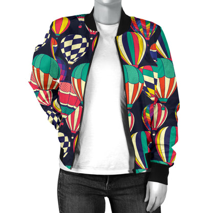 Ballon Pattern Print Design 02 Women's Bomber Jacket