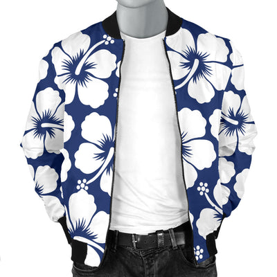 Hibiscus Pattern Print Design HB013 Men Bomber Jacket