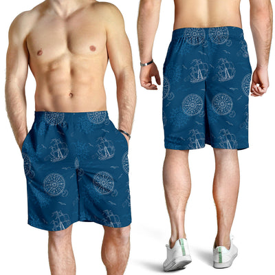 Nautical Pattern Print Design A04 Mens Shorts