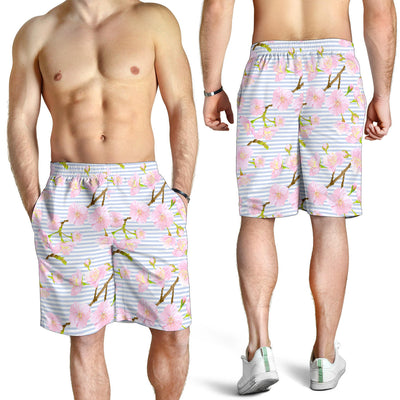 Pink Cherry Blossom Sakura Mens Shorts