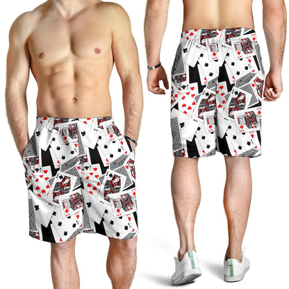 Poker Cards Pattern Print Design A04 Mens Shorts