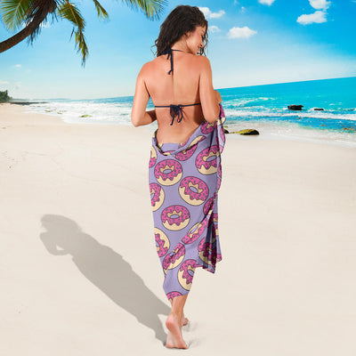 Donut Pattern Print Design DN015 Sarong Pareo Wrap