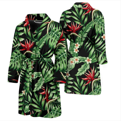 Bird Of Paradise Pattern Print Design BOP05 Men Bathrobe