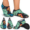 Tropical Palm Leaves Hawaiian Flower Aqua Water Shoes