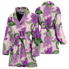 Lilac Pattern Print Design LI02 Women Bathrobe