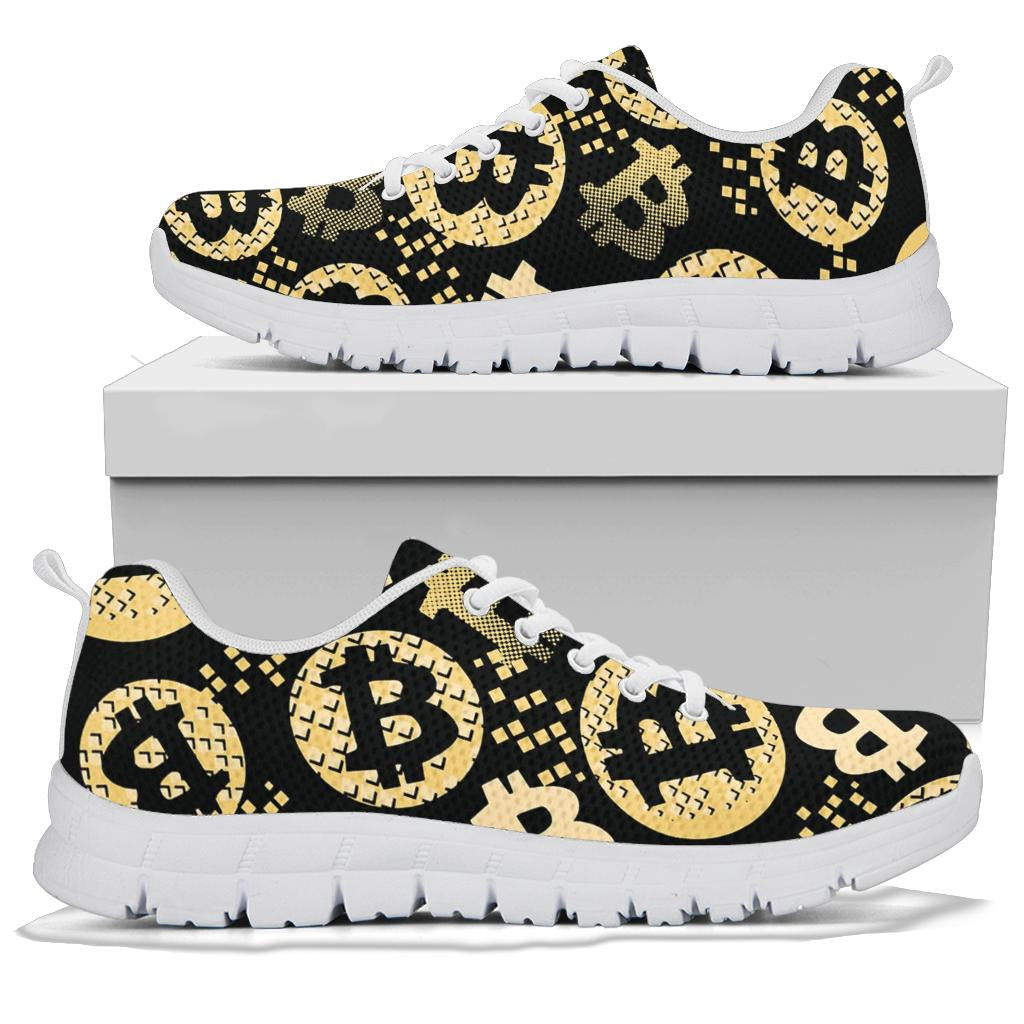 Bitcoin Pattern Print Design DO06 Sneakers White Bottom Shoes