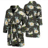 Daisy Pattern Print Design DS08 Men Bathrobe