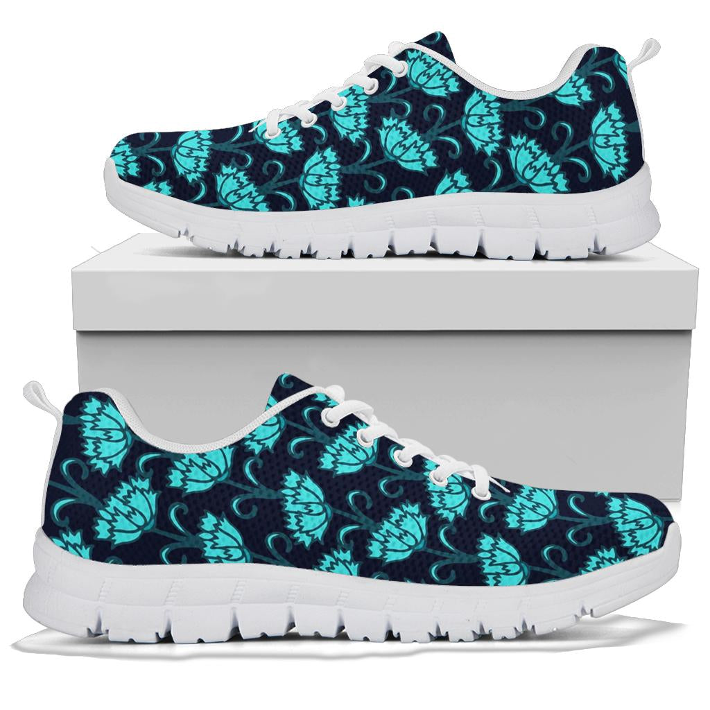 Carnations Pattern Print Design CN06 Sneakers White Bottom Shoes