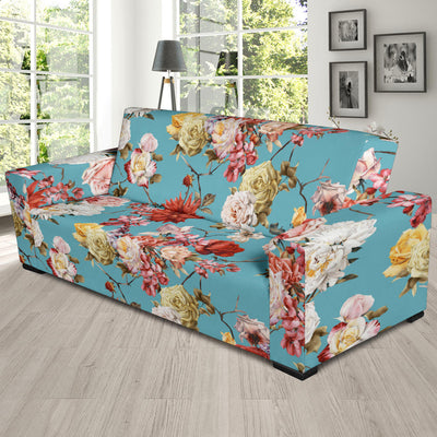 Summer Floral Pattern Print Design SF05 Sofa Slipcover