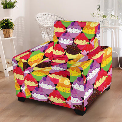 Cupcake Pattern Print Design CP02 Armchair Slipcover