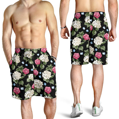 Hydrangea Pattern Print Design HD09 Mens Shorts