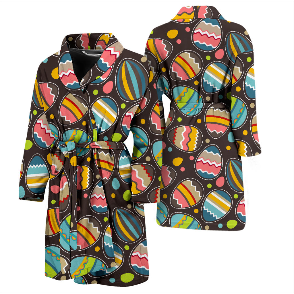 Easter Eggs Pattern Print Design RB03 Men Bathrobe