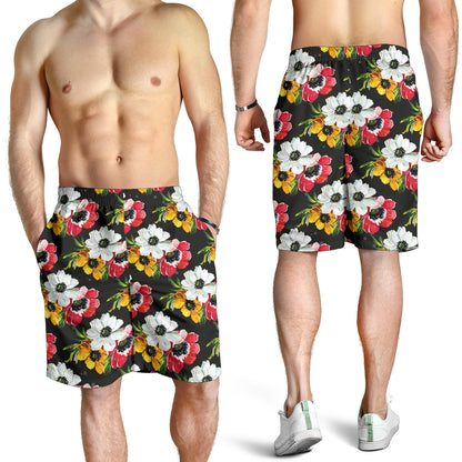Anemone Pattern Print Design AM07 Mens Shorts
