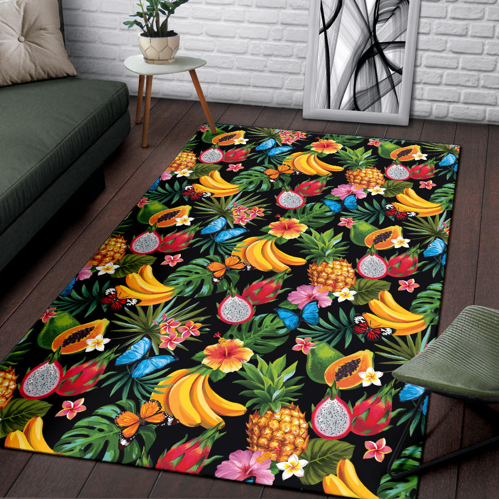 Tropical Fruits Pattern Print Design TF04 Area Rugs