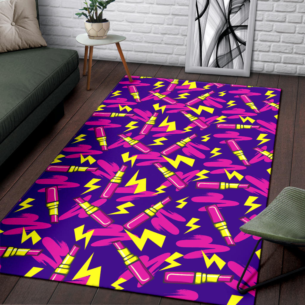 Lipstick Pattern Print Design LT04 Area Rugs