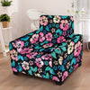 Pink Hibiscus Hawaiian Flower Armchair Slipcover