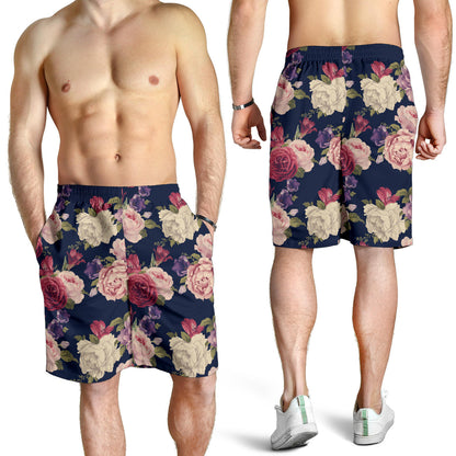 Peony Pattern Print Design PE03 Mens Shorts