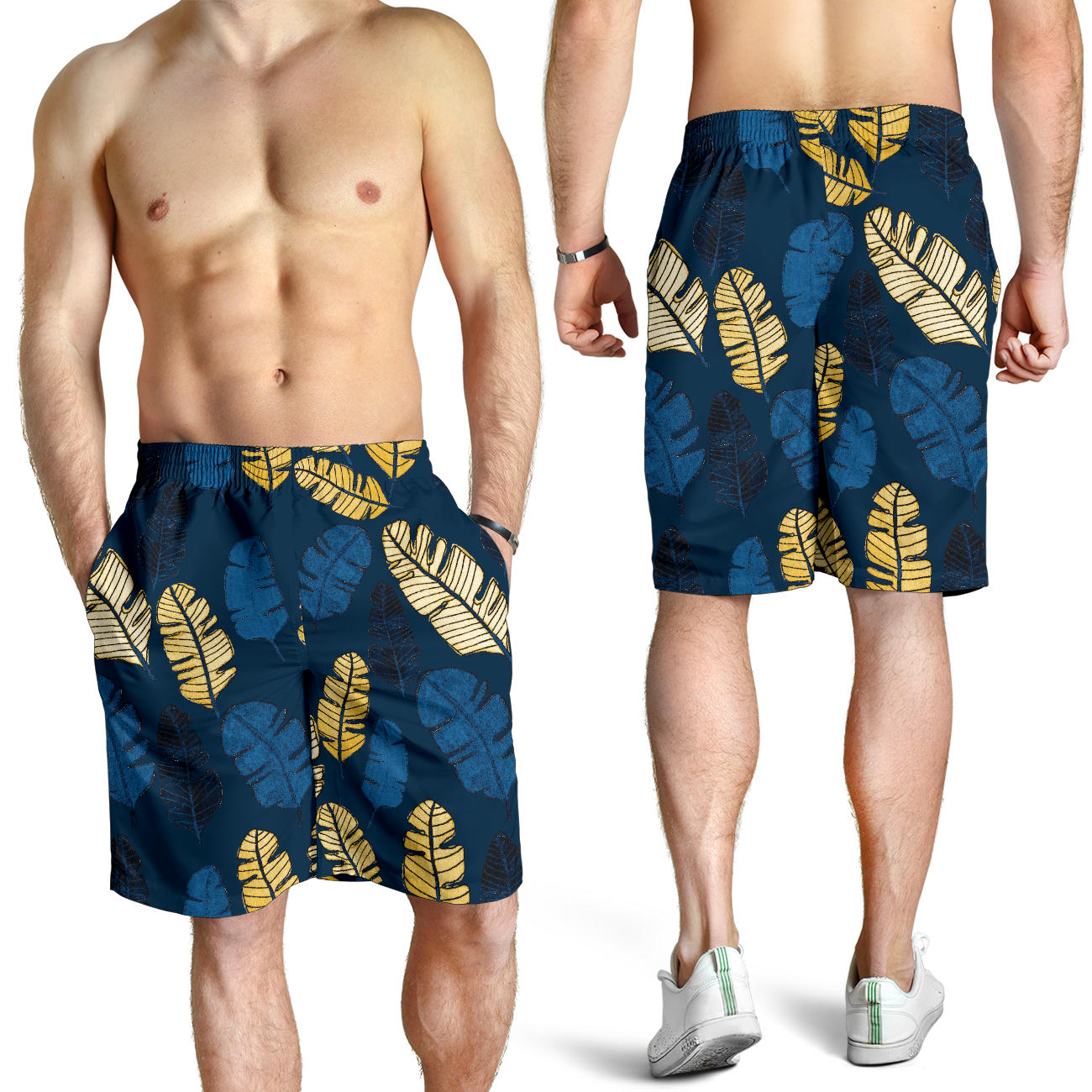 Banana Leaf Pattern Print Design BL09 Mens Shorts